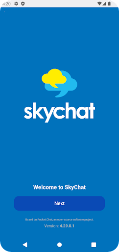 Android application SkyChat screenshort