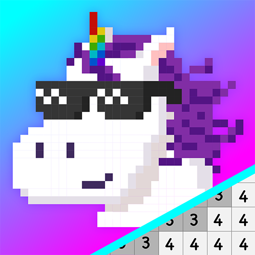Pixel Unicorns Coloring Book logo