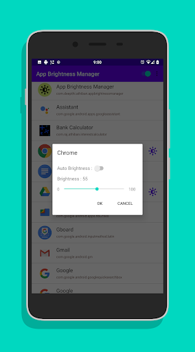 App Brightness Manager Screen 2