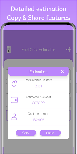 Fuel Cost Estimator Screen 3