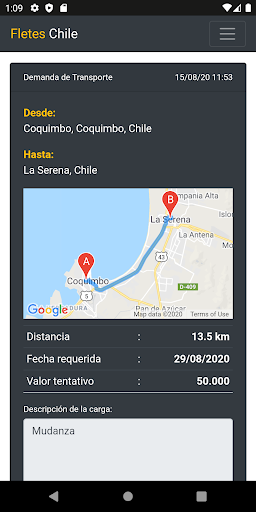 Fletes Chile Screen 3
