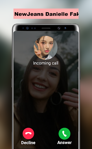 Android application NewJeans Danielle Fake Call screenshort