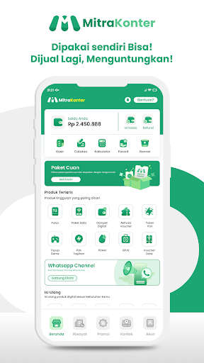 Android application Mitra Konter Agen Pulsa Murah screenshort