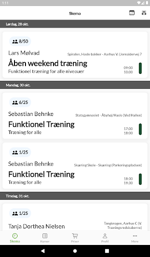 Android application Udendørstræning.dk screenshort