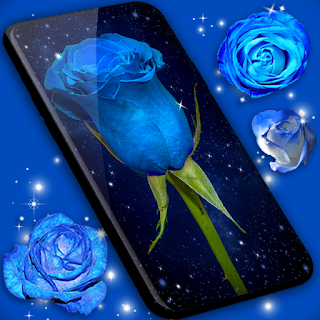 Blue Rose Live Wallpaper 3D apk