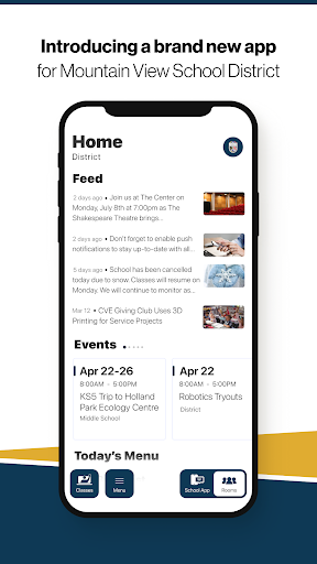 Android application Mountain View Schools screenshort