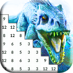 Cover Image of Télécharger Livre de coloriage Jurassic : Hybrid Dino Pixel Art 3 APK