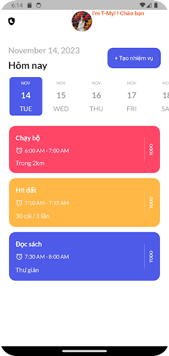 Android application LogTodoList screenshort