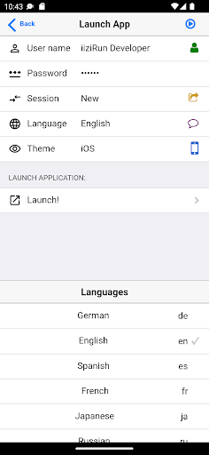 iiziRun Developer Screen 3