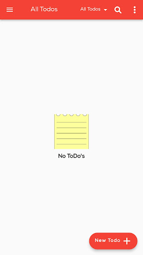 Android application Todo Saving screenshort