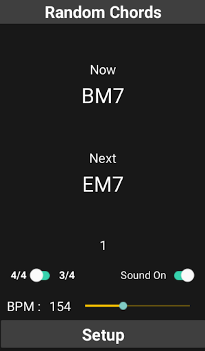 Random chords Sight reading Screenshot
