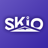SKIO: ski resort and snow icon