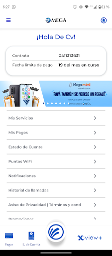 Megacable APP Screen 3