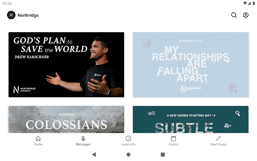 Screenshot of Northridge Church App