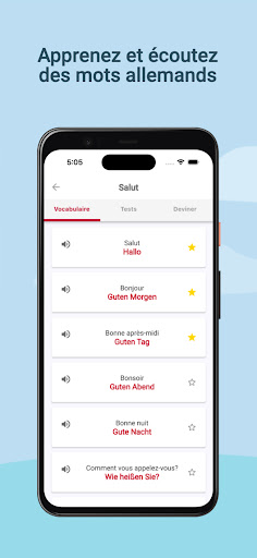 Android application Apprendre Allemand screenshort