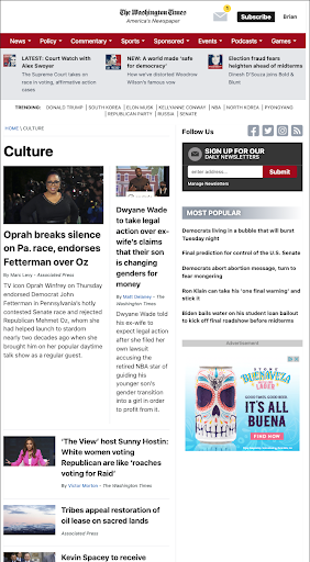 The Washington Times Screen 3