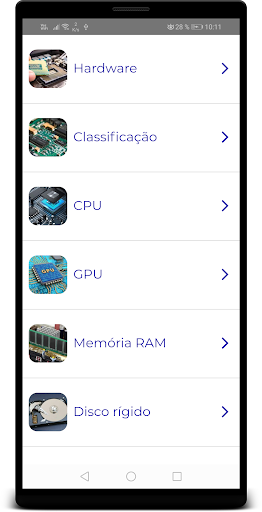 Visualização do aplicativo