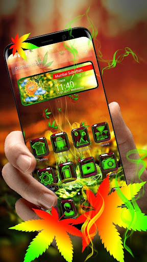 3D Rasta Weed Theme