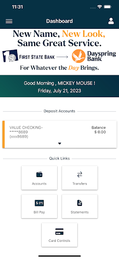 Dayspring Bank Screen 2