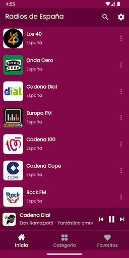 Android application Spanish Radio Stations screenshort
