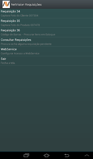 NetVision Requisições Screen 2
