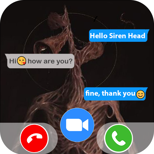 fake call chat with Siren Head logo
