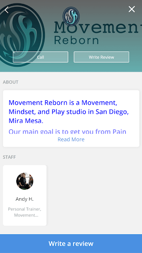 Android application Movement Reborn Inc screenshort