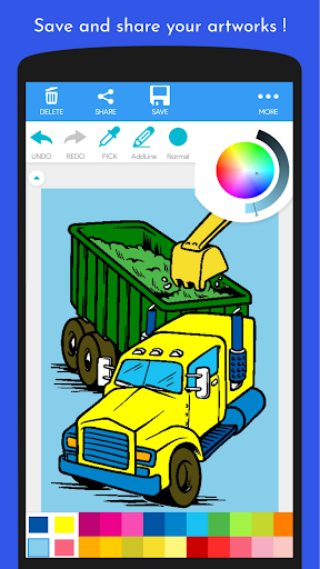 Truck Coloring Book Screen 3