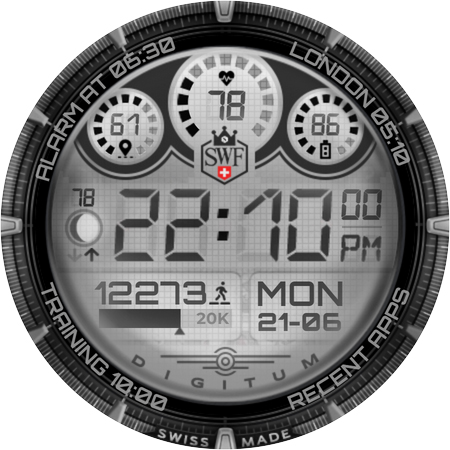 SWF Digitum Digital Watch Face