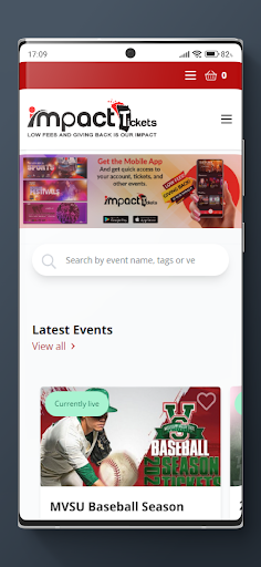 Android application Impact Tickets screenshort
