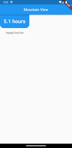 Android application Drying Times screenshort