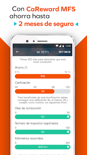 CaReward MFS |Conduce y ahorra Screen 3