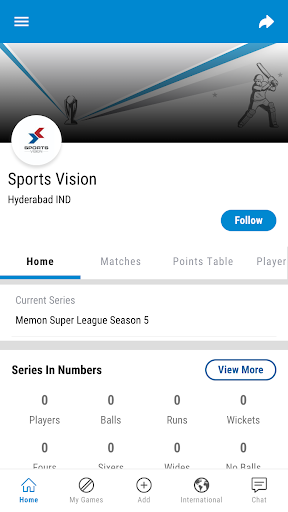 Android application Sports Vision Cricket Score screenshort
