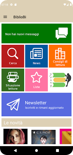 Android application BiblioBI screenshort