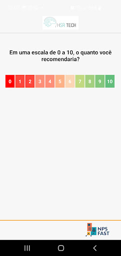 Android application NPS Fast screenshort