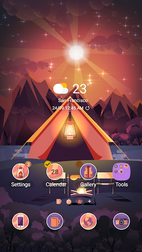 Android application Cosy Camping Dream - Wallpaper screenshort