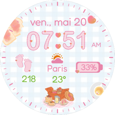 Mc Picnic Watch Face Wear OS