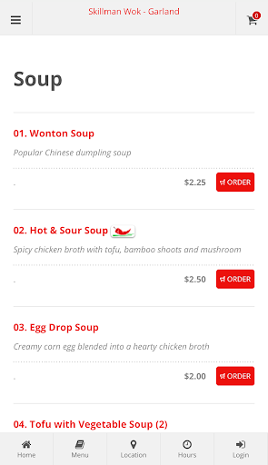 Skillman Wok Garland Ordering