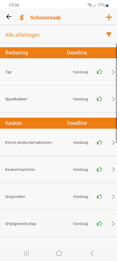 HACCP app Bureau de Wit Screen 3