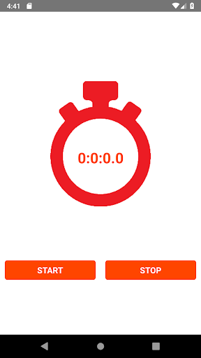 Android application Cronômetro screenshort