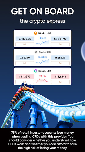 Android application Bitcoin trading - Capital.com screenshort