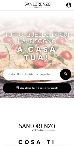Android application Delivery SanLorenzo Mercato screenshort