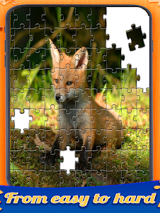 Fox jigsaw match puzzle