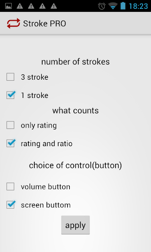 Stroke counter PRO Screen 2