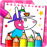 Peppo piglet coloring cartoon game rebecca