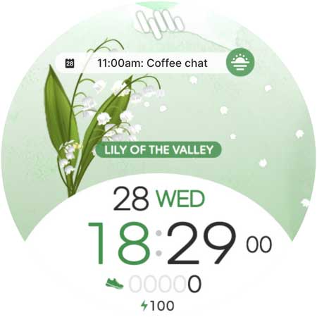 Screenshot of SamWatch Flower 2024 Lily