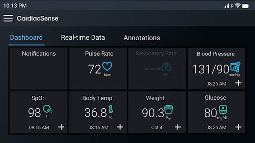 Android application CardiacSense screenshort