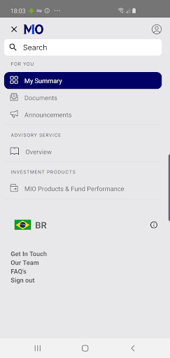 Android application MIO Partners screenshort