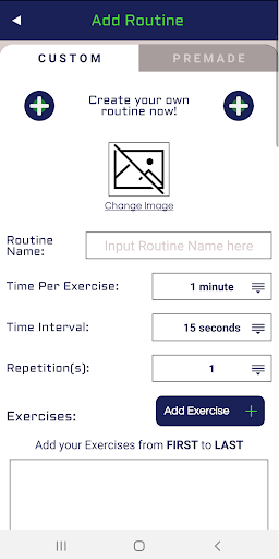 GymRoutine Screen 3