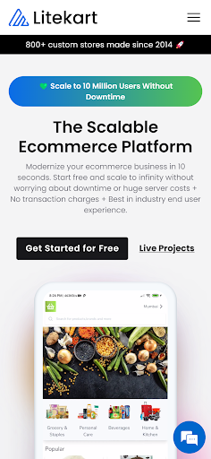 Android application Litekart: Scale your ecommerce screenshort